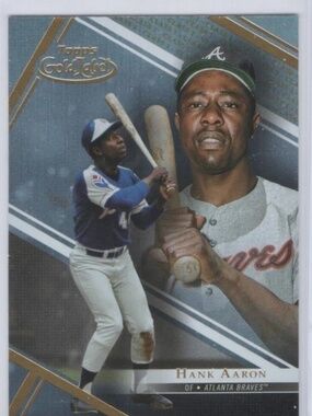 ❤️3/$10❤️ Hank Aaron 2021 Topps Refractor Gold Label Braves Baseball Card